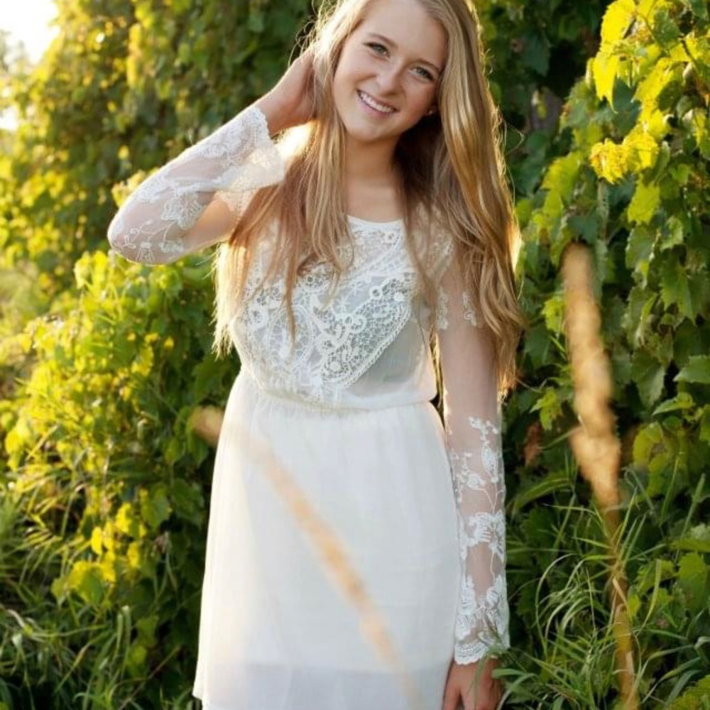 White Long Sleeve Dress